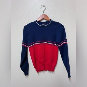 Vintage Demetre Blue And Red Sweater.